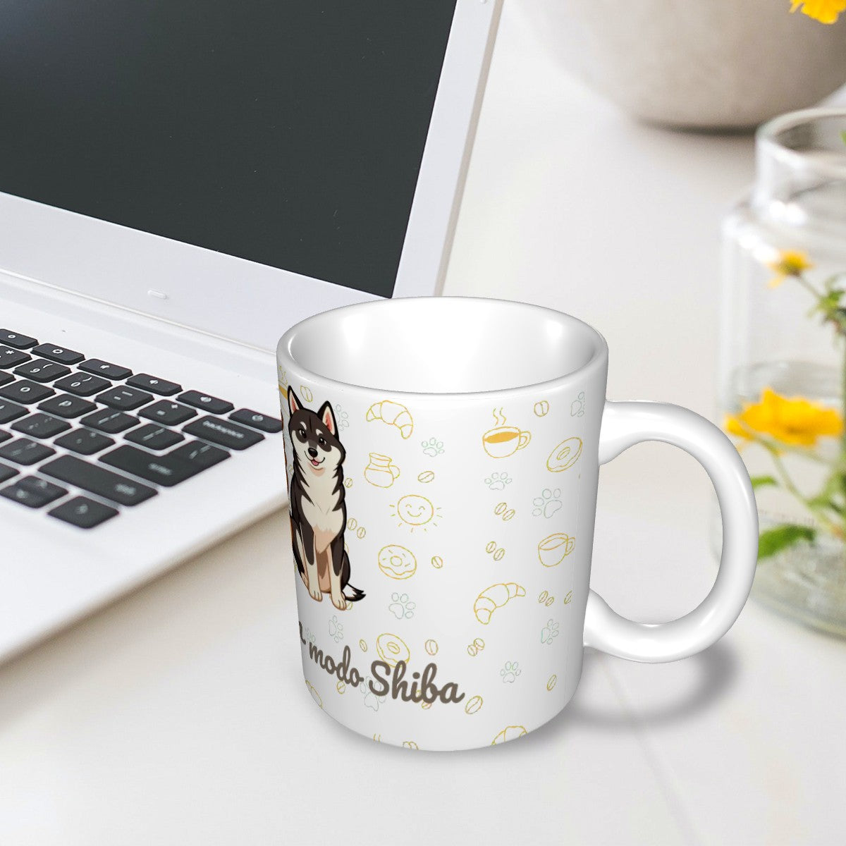 Taza de Cerámica Shiba Inu – ¡No molestar! Estoy en modo Shiba