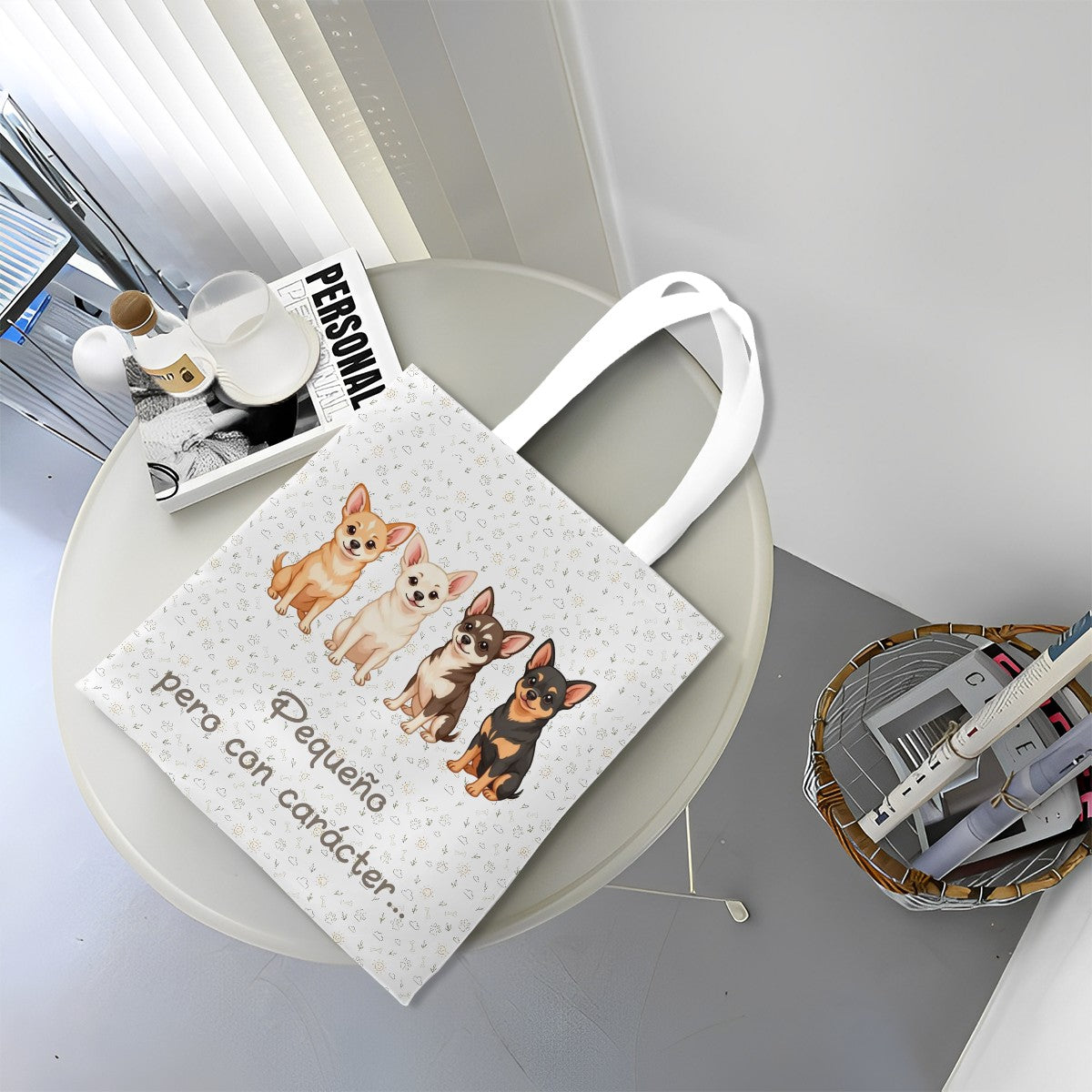 Bolsa Tote “Pequeño pero con carácter” – Estilo y Encanto para Quien Ama a %%petName%%