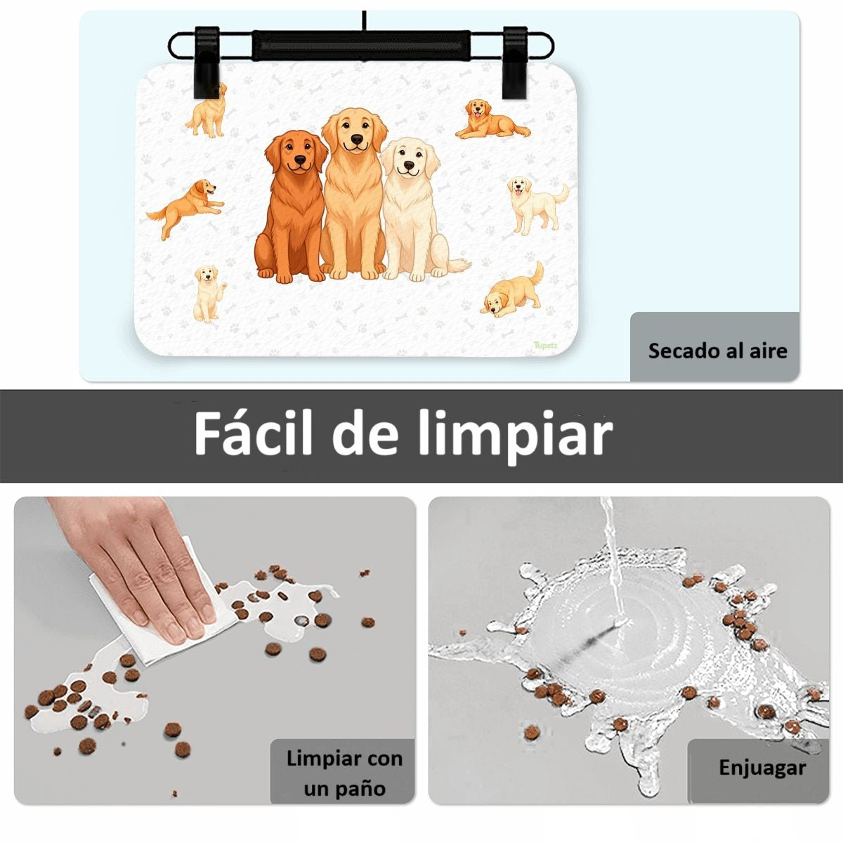 Tapete Impermeable para %%petName%% – Limpieza, Estilo y Comodidad para Cada Comida