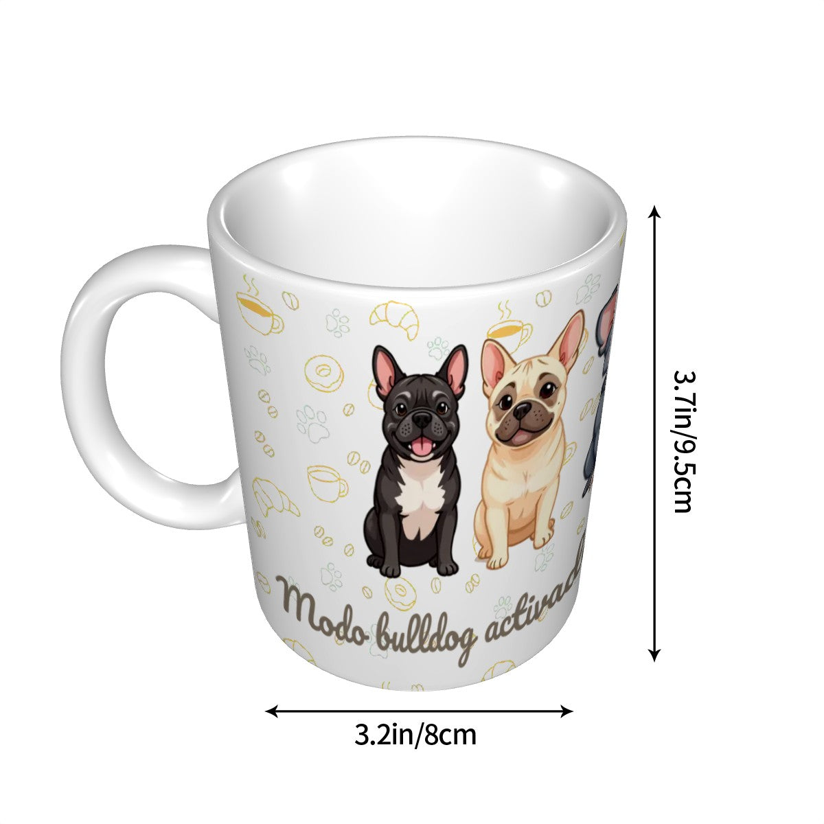Taza de Cerámica Bulldog Francés – Modo bulldog activado: cero prisa, mucho estilo