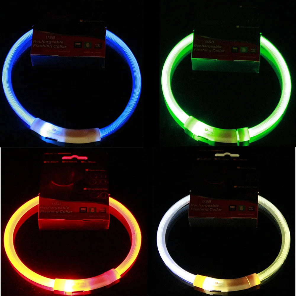 Collar LED Recargable para %%petName%% – Seguridad y Visibilidad en Cada Paseo