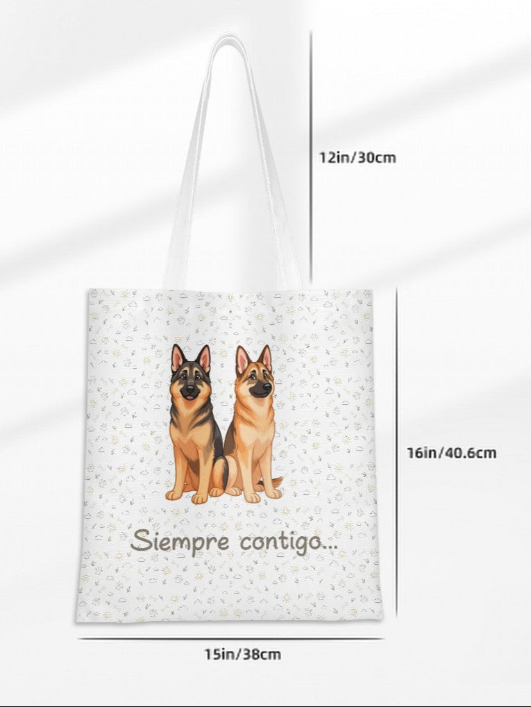 Bolsa Tote Pastor Alemán – Siempre Contigo, Incluso Desde la Retaguardia