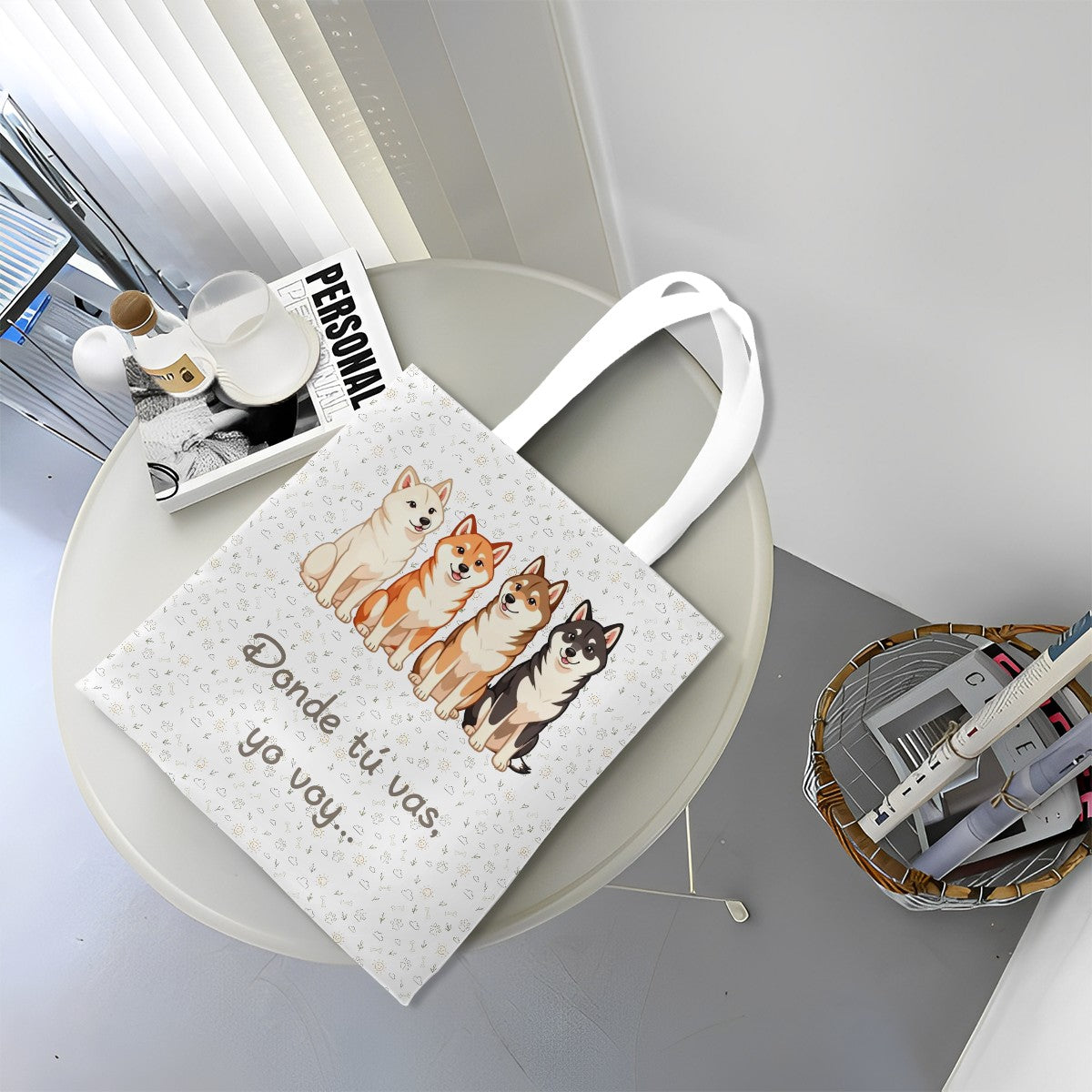 Bolsa Tote Shiba Inu – Donde tú vas, yo voy... desde atrás