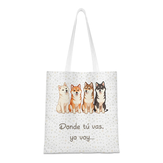 Bolsa Tote Shiba Inu – Donde tú vas, yo voy... desde atrás