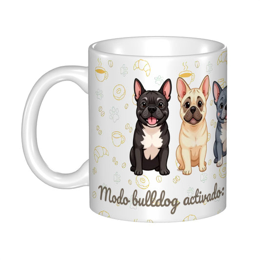 Taza de Cerámica Bulldog Francés – Modo bulldog activado: cero prisa, mucho estilo